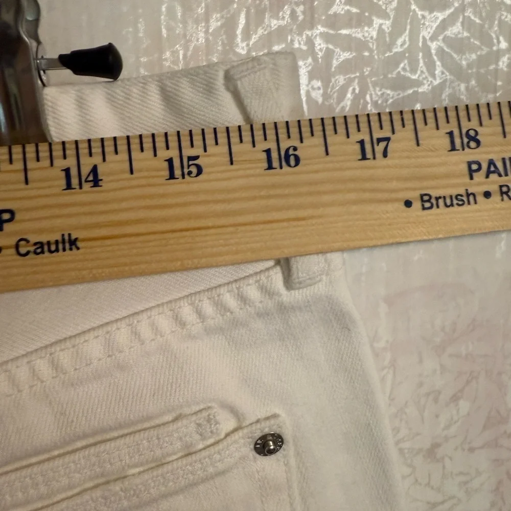 J. Crew White Ankle Distressed Jeans Sz 30, Inseam 25 inches, 100% Cotton‎